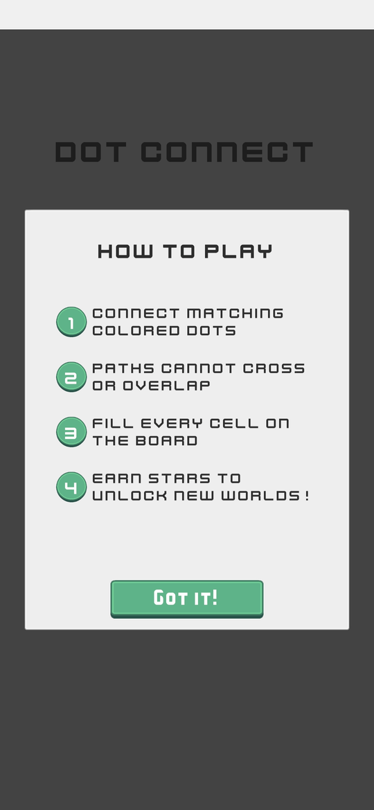 How to Play tutorial explaining the four rules of the game